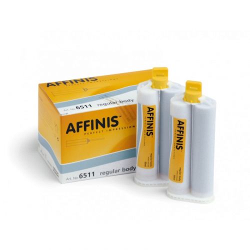 Материал слепочный А-силиконовый высокоточный для корригирующего слоя Affinis Regular Body (2 картриджа по 50 мл, насадки)