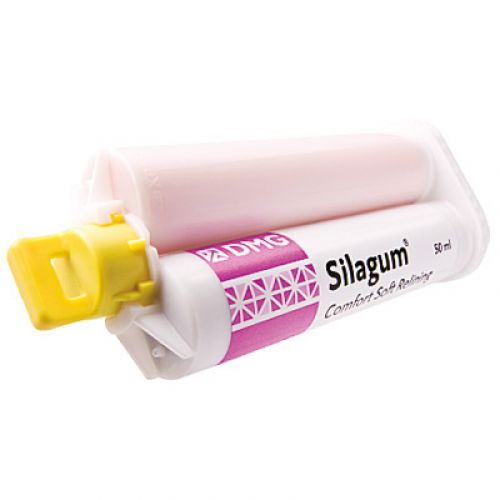 Материал на основе поливинилсилоксана постоянно мягкий подкладочный Silagum-Comfort (картридж 50 мл, насадки)