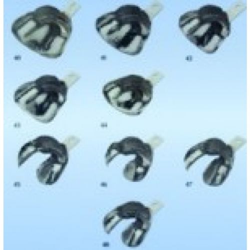 Ложки слепочные металлические перфорированные с никелевым покрытием педиатрические GC Impression Tray Set of Six Trays (набор)