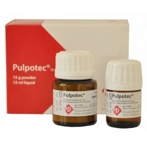 Материал для лечения витальных моляров методом пульпотомии Pulpotec (15 г + 15 мл)