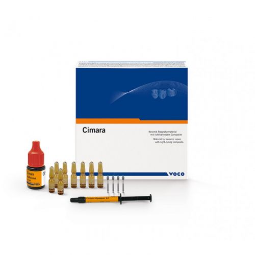 Материал для реставрации сколов металлокерамики во рту у пациента Cimara (4 шт. по 0,3 мл)