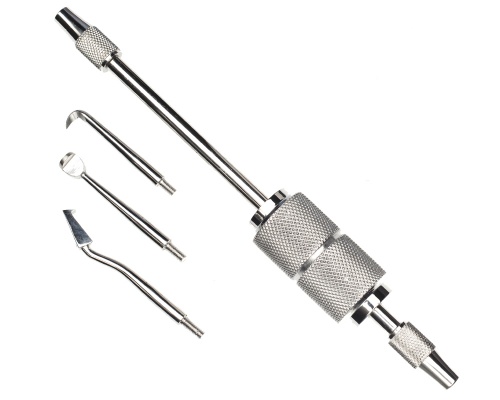 Стоматологический инструмент - Экскаватор-Коронкосниматель с тремя насадками (N0507), Nova