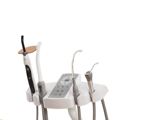 Стоматологическая установка - U100 с нижней подачей инструментов, эжекторной аспирацией,  гидроблоком, совмещенным с креслом